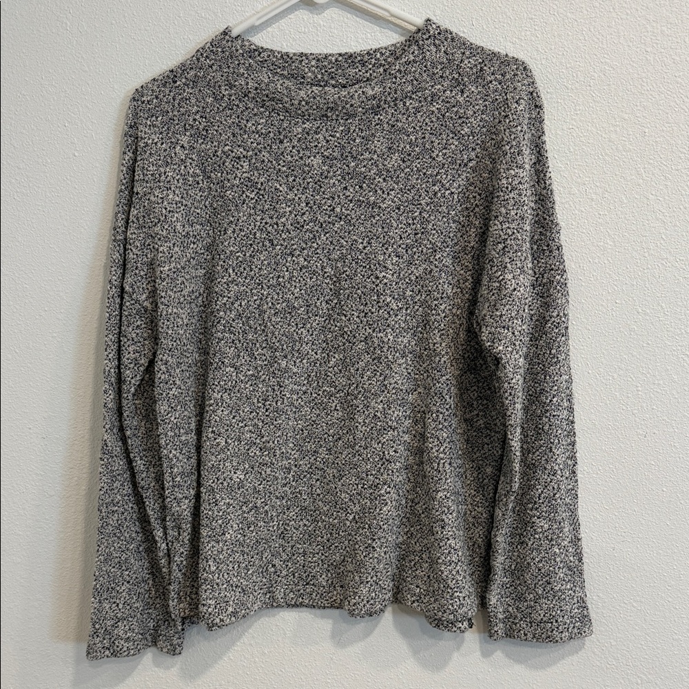 Madewell Men's Black and White Crewneck Sweater
